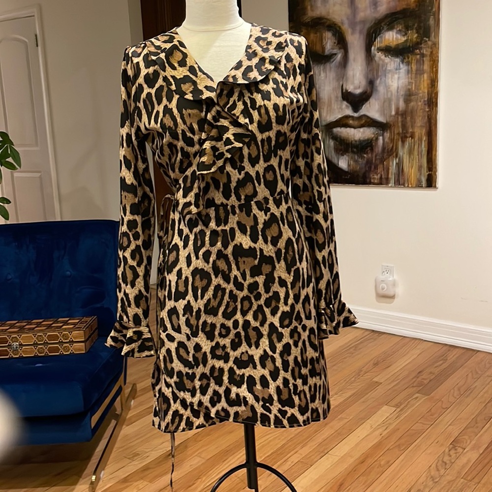 Romeo&Juliet wrap print mini dress